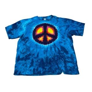 Vintage 90’s Sundog Peace sign tie dye shirt